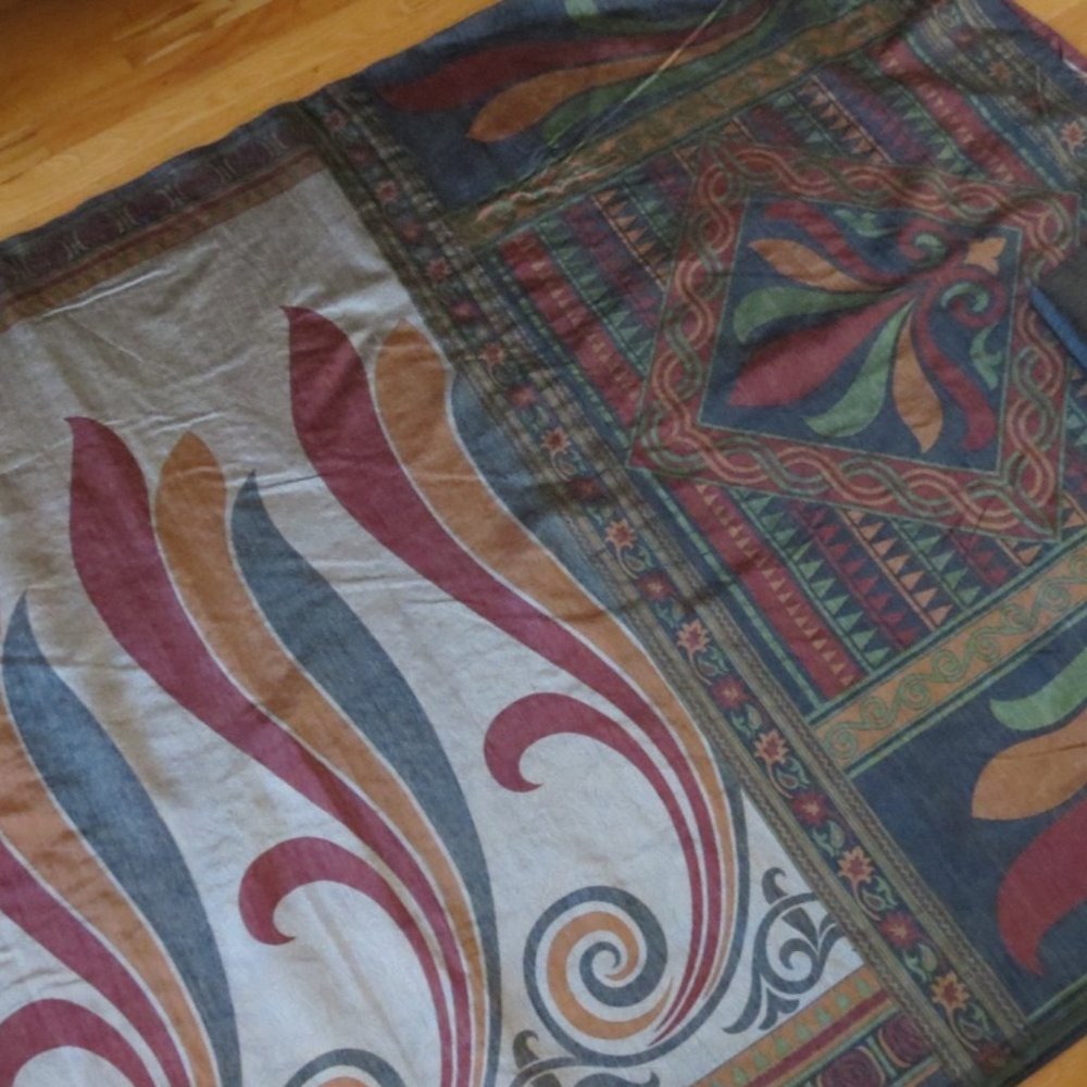 Printed bhagal puri silk saree